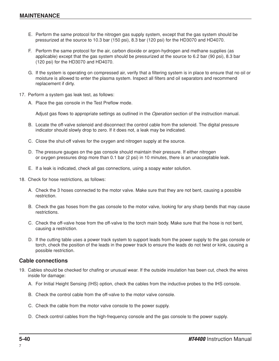 Hypertherm HT4400 HySpeed Plasma Arc Cutting System User Manual | Page 130 / 199