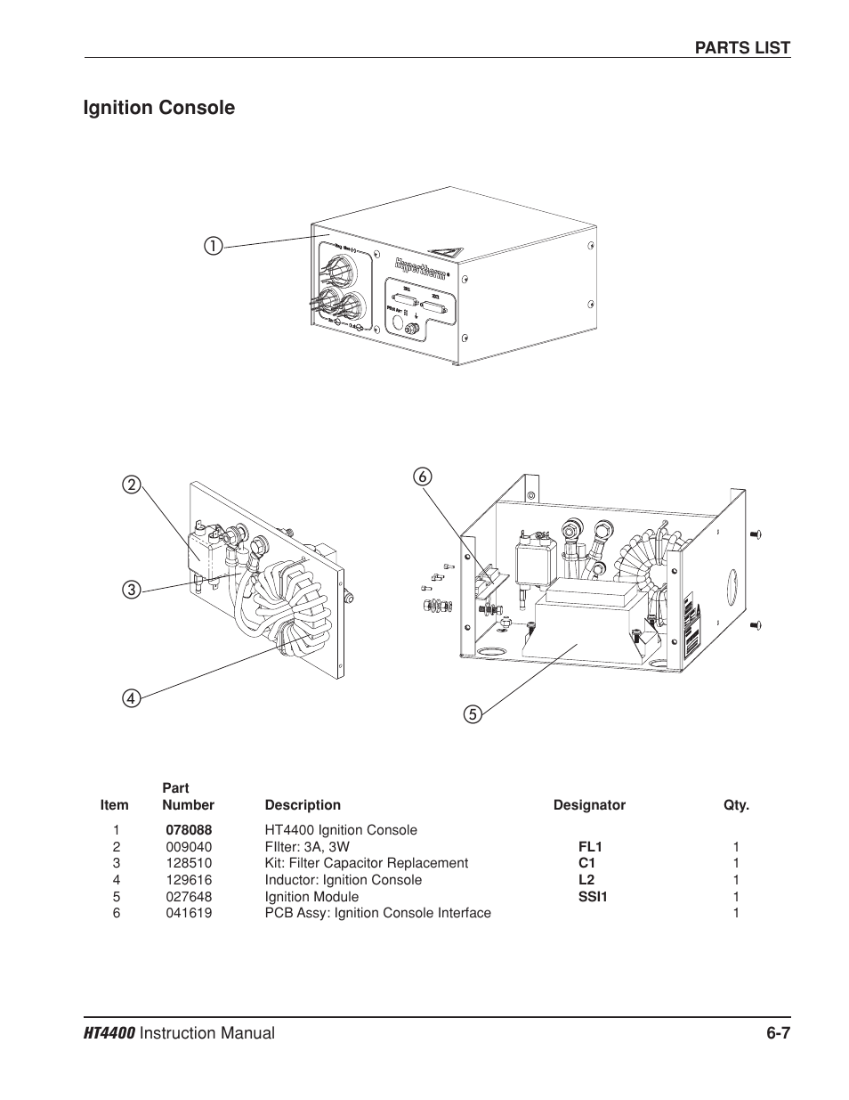 Ignition console -7 | Hypertherm HT4400 HySpeed Plasma Arc Cutting System User Manual | Page 140 / 199