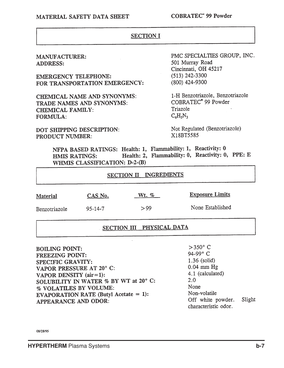 Hypertherm HT4400 HySpeed Plasma Arc Cutting System User Manual | Page 174 / 199