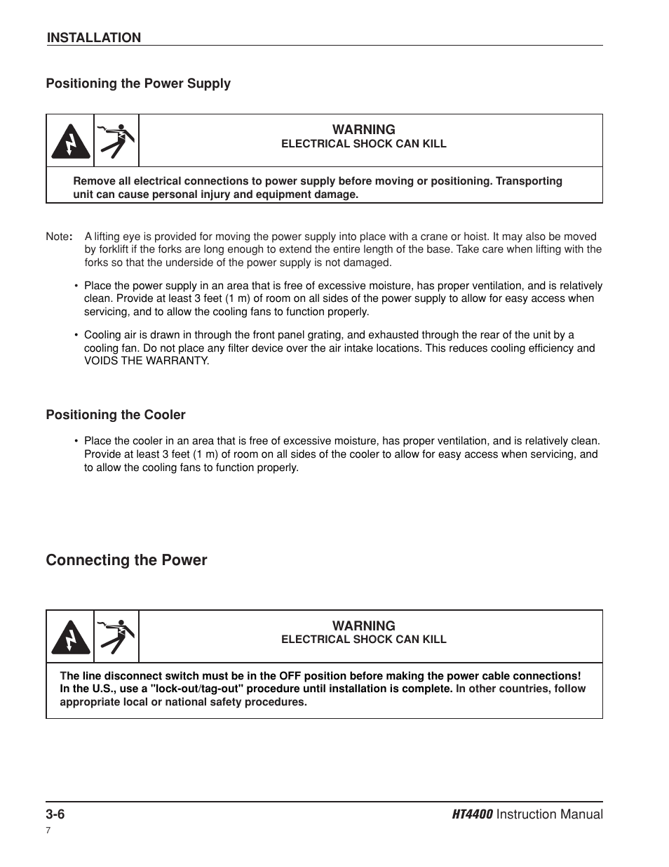 Connecting the power -6 | Hypertherm HT4400 HySpeed Plasma Arc Cutting System User Manual | Page 40 / 199