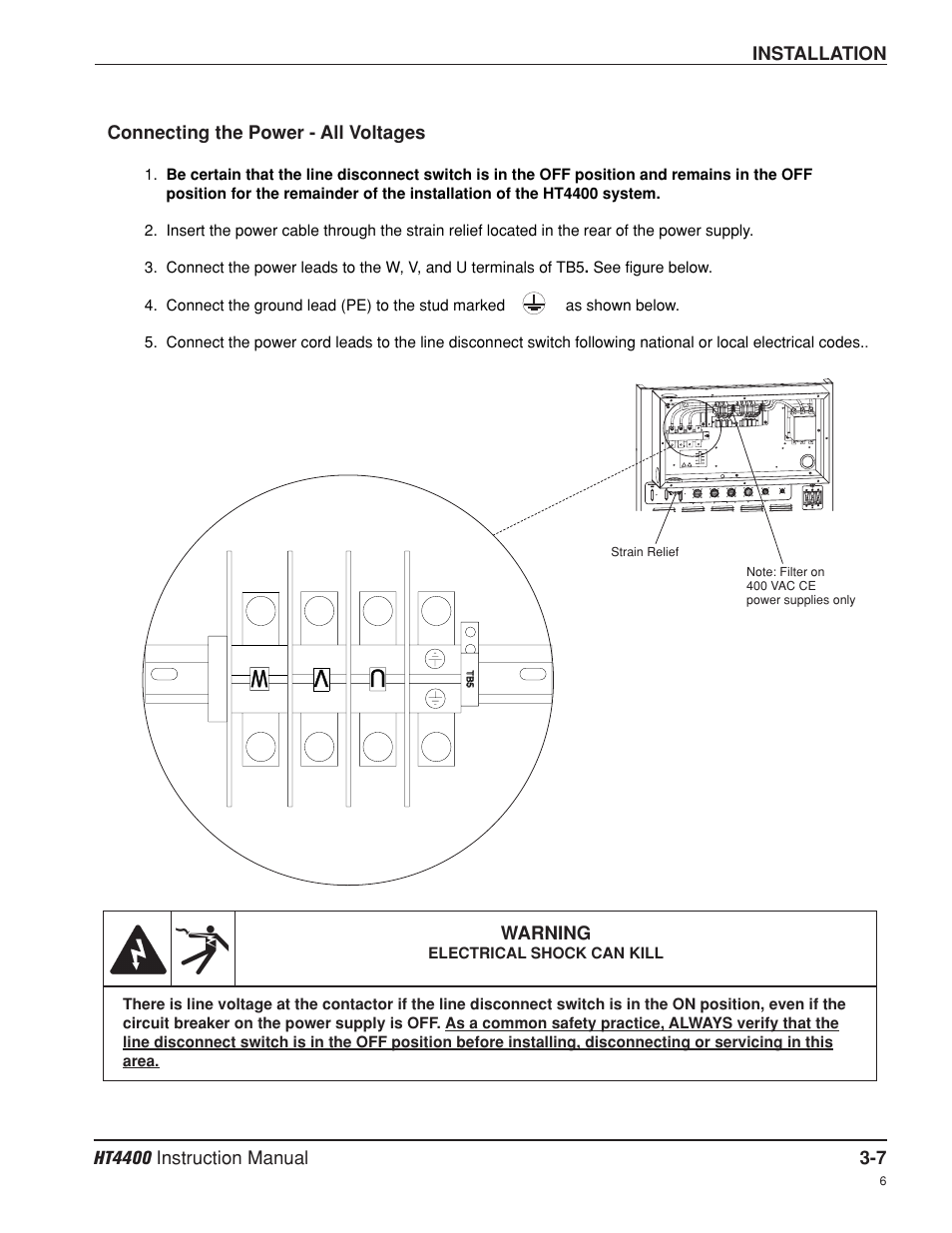 Hypertherm HT4400 HySpeed Plasma Arc Cutting System User Manual | Page 41 / 199