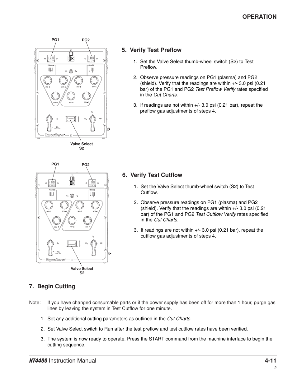 Hypertherm HT4400 HySpeed Plasma Arc Cutting System User Manual | Page 70 / 199