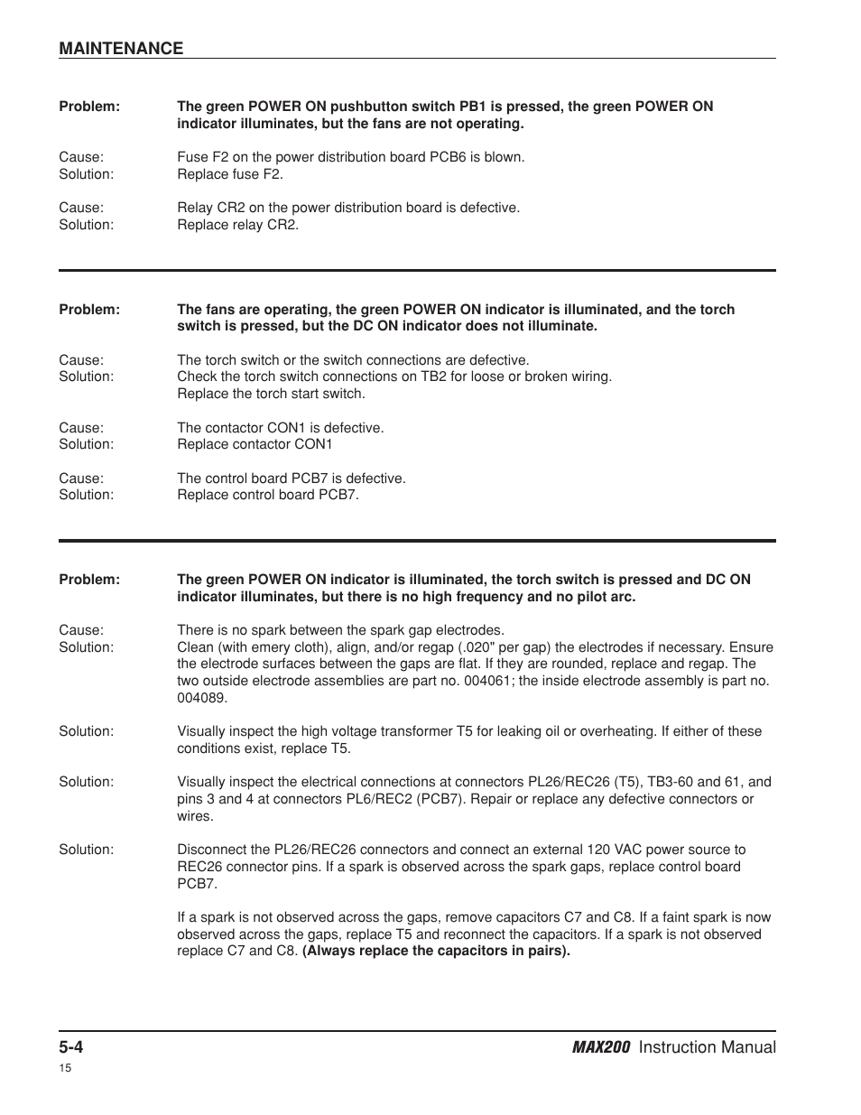 Hypertherm MAX200 Machine Torch Plasma Arc Cutting System User Manual | Page 115 / 187