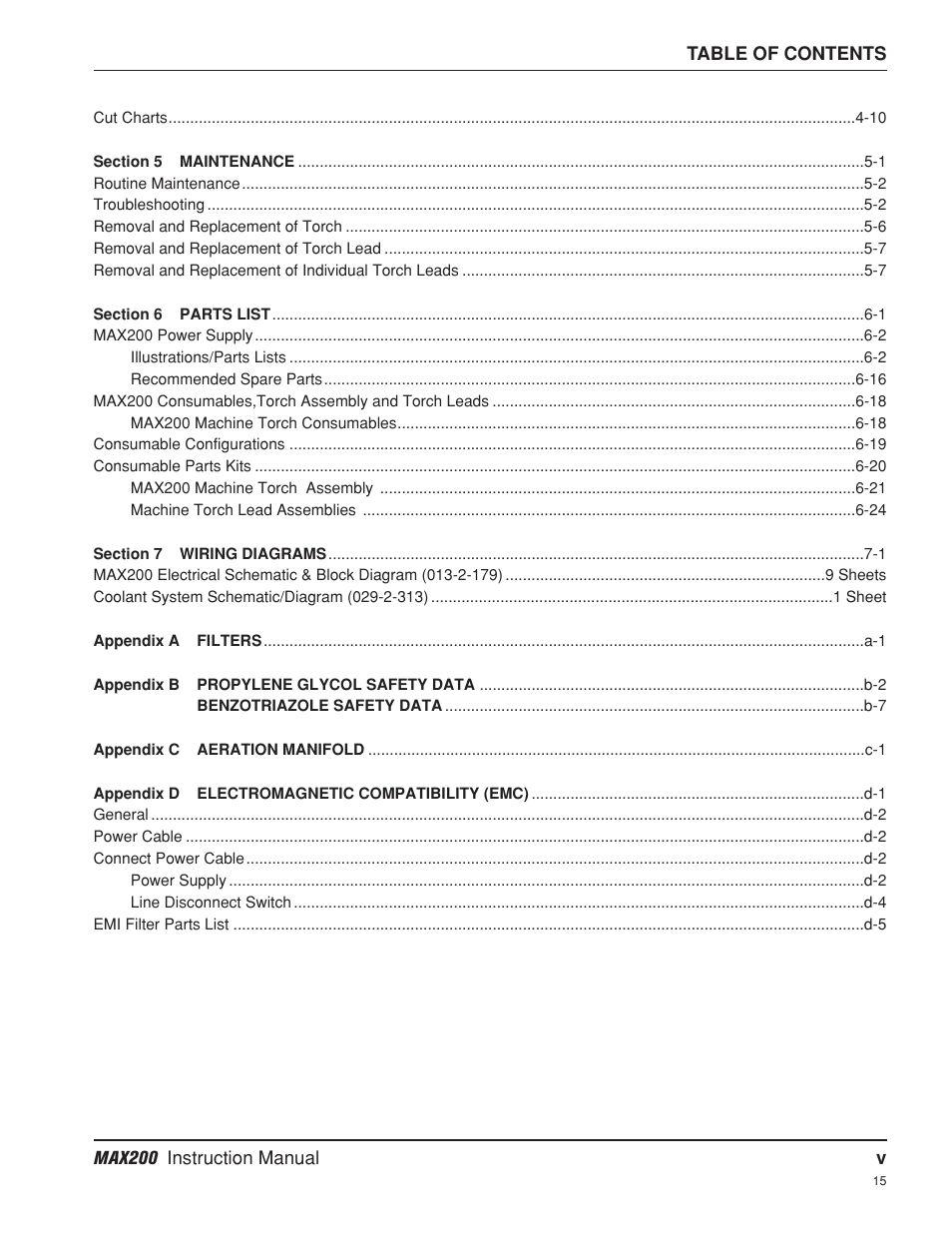 Hypertherm MAX200 Machine Torch Plasma Arc Cutting System User Manual | Page 12 / 187