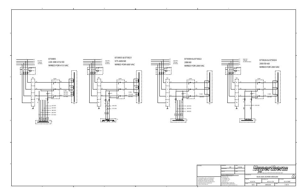 Hypertherm MAX200 Machine Torch Plasma Arc Cutting System User Manual | Page 157 / 187