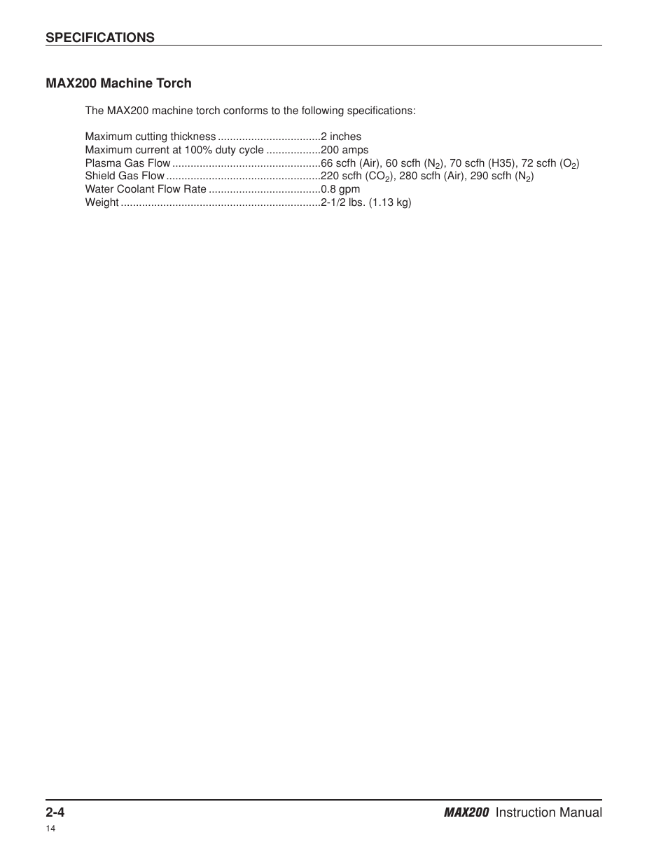 Max200 machine torch -4 | Hypertherm MAX200 Machine Torch Plasma Arc Cutting System User Manual | Page 28 / 187