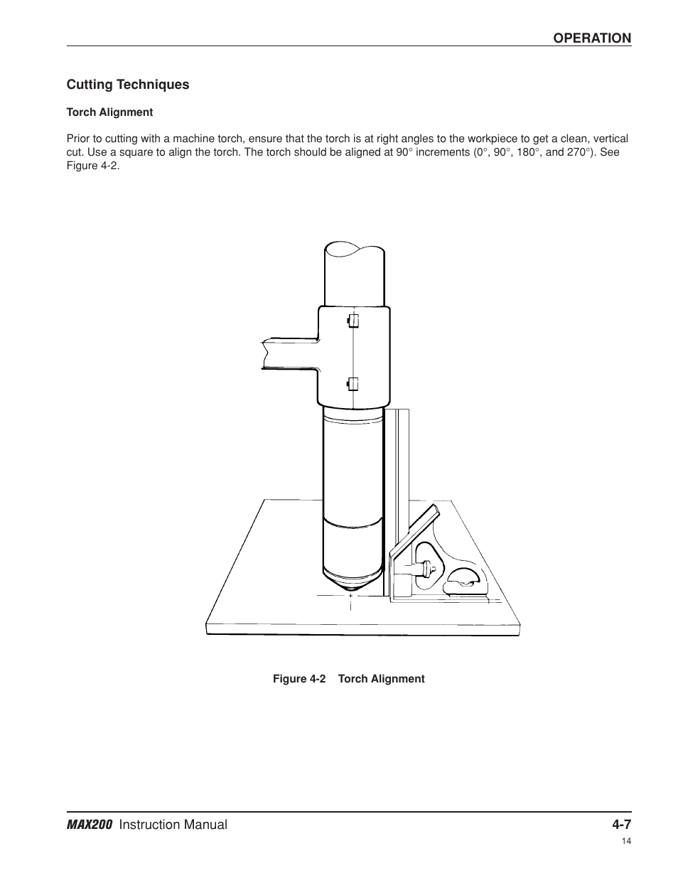 Cutting techniques -7, Torch alignment -7 | Hypertherm MAX200 Machine Torch Plasma Arc Cutting System User Manual | Page 72 / 187