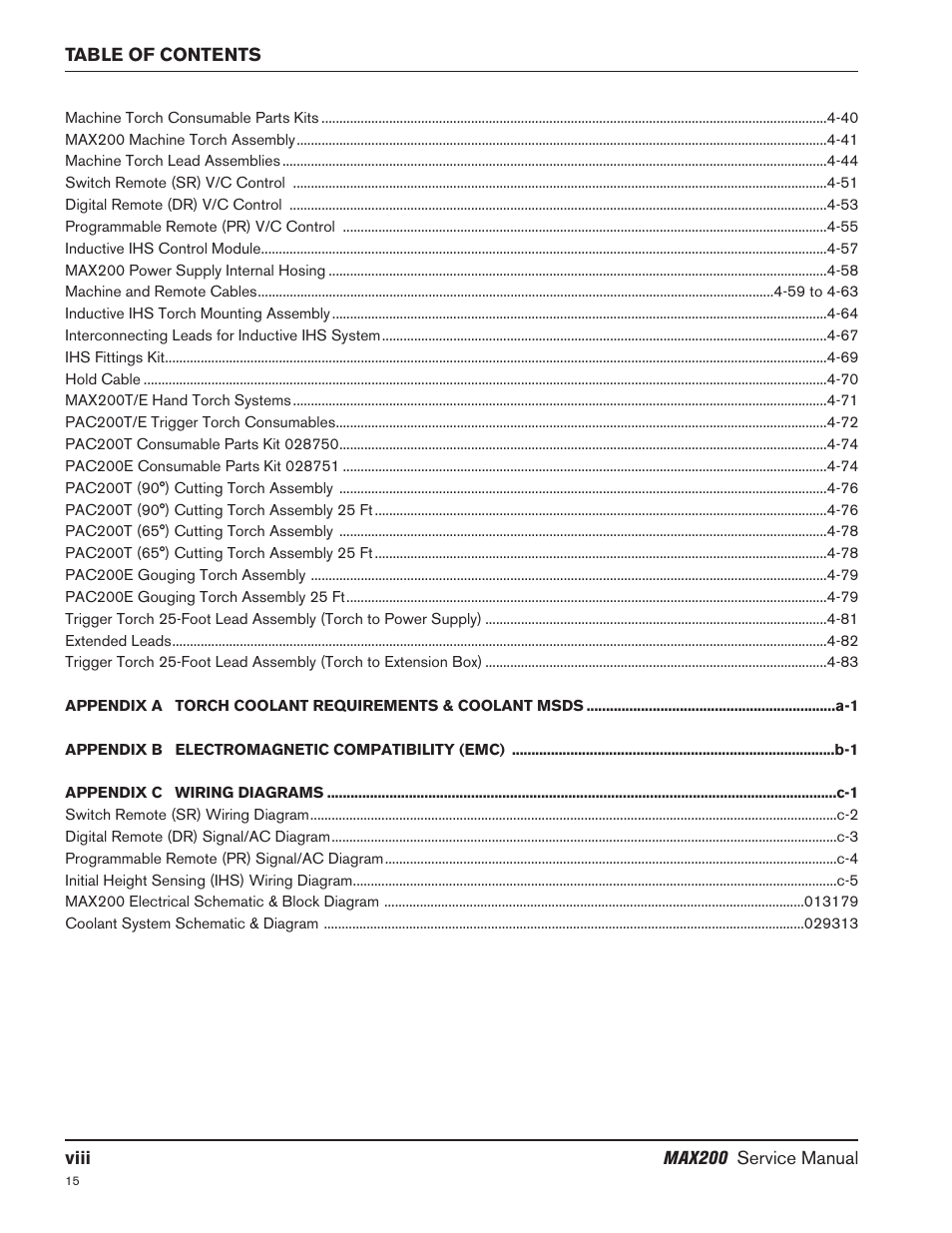 Hypertherm MAX200 Service Manual User Manual | Page 11 / 211