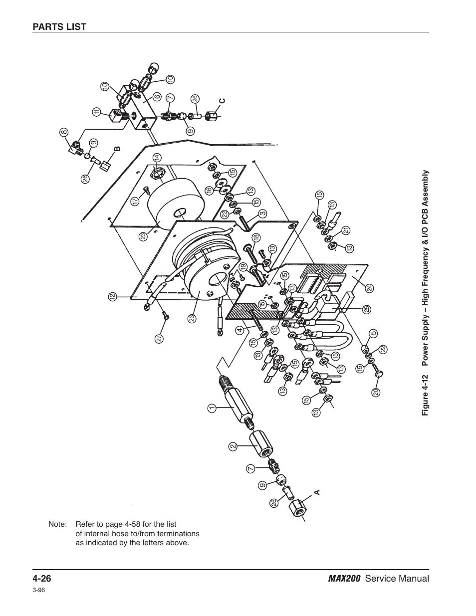 Parts list | Hypertherm MAX200 Service Manual User Manual | Page 121 / 211