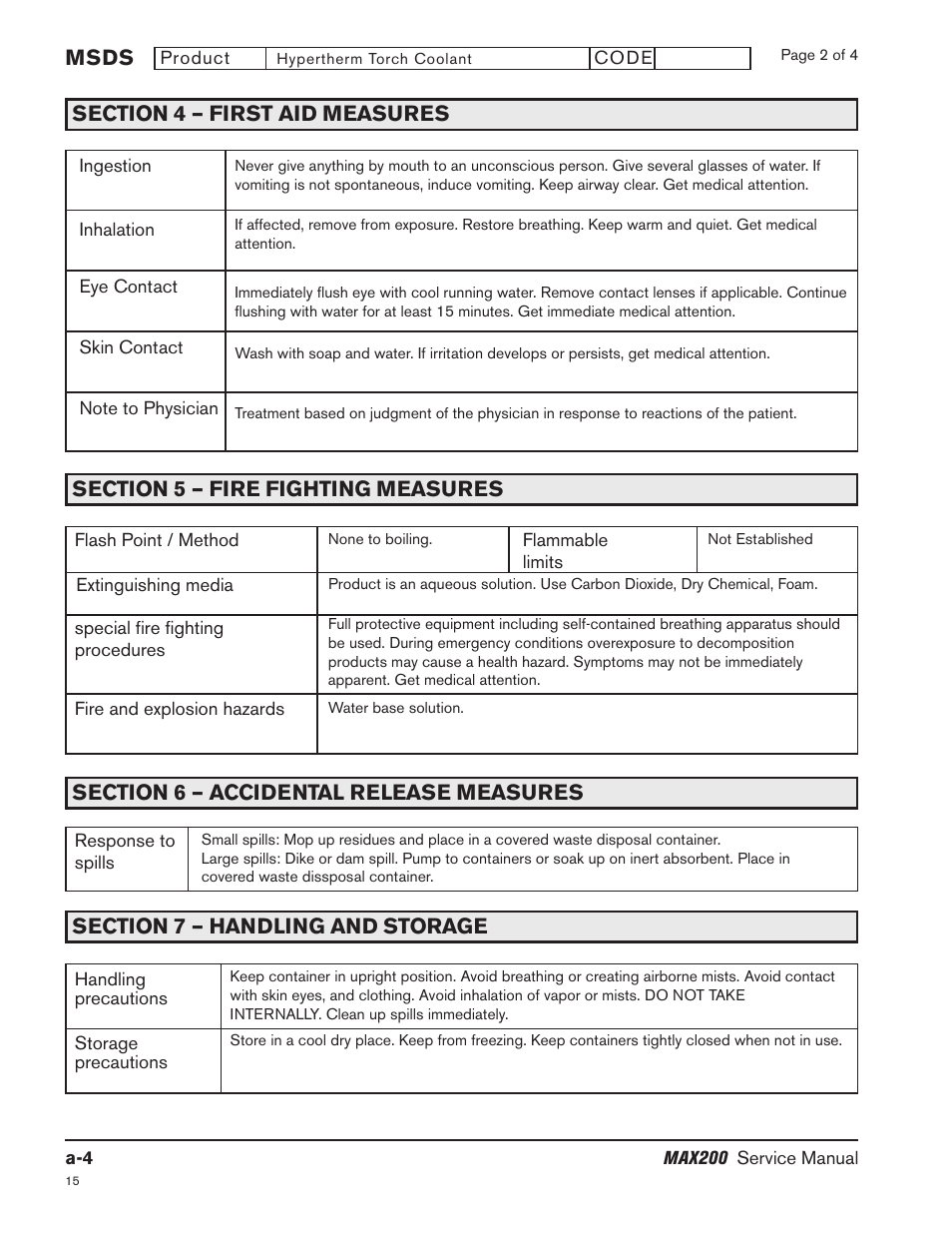 Hypertherm MAX200 Service Manual User Manual | Page 182 / 211