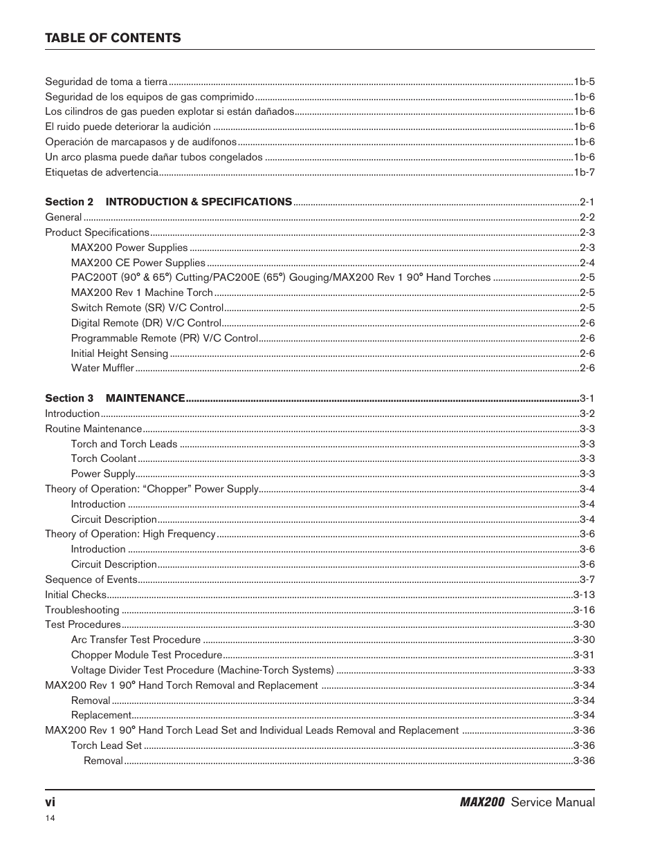 Hypertherm MAX200 Service Manual User Manual | Page 9 / 211