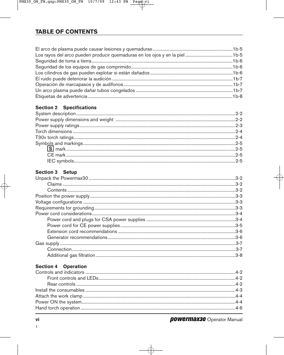 Powermax30 | Hypertherm Powermax30 Operator Manual User Manual | Page 10 / 98