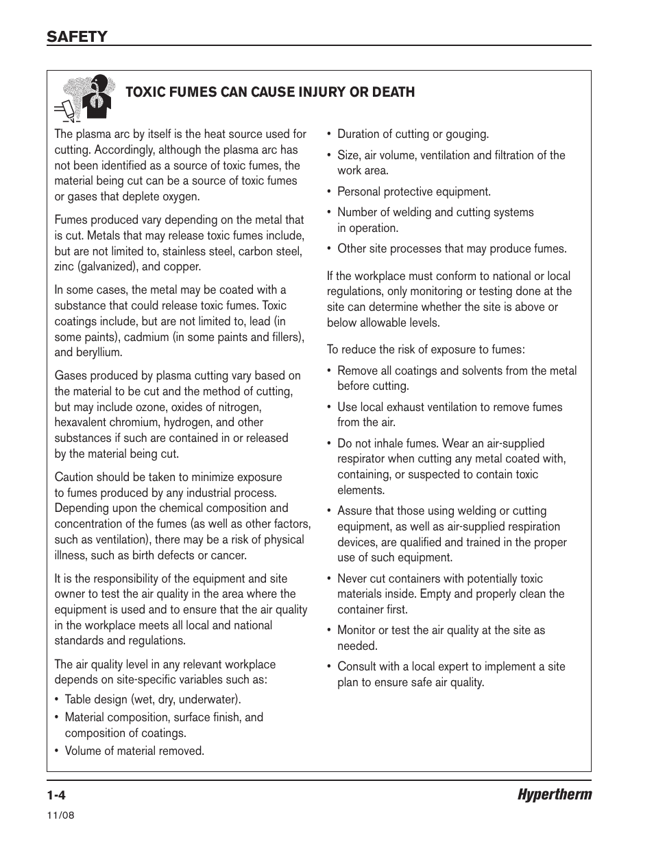 Hypertherm Powermax30 Operator Manual User Manual | Page 16 / 98