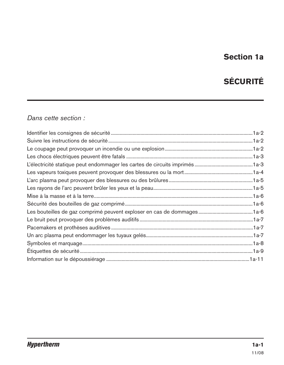 Om_safemasterfr | Hypertherm Powermax30 Operator Manual User Manual | Page 25 / 98