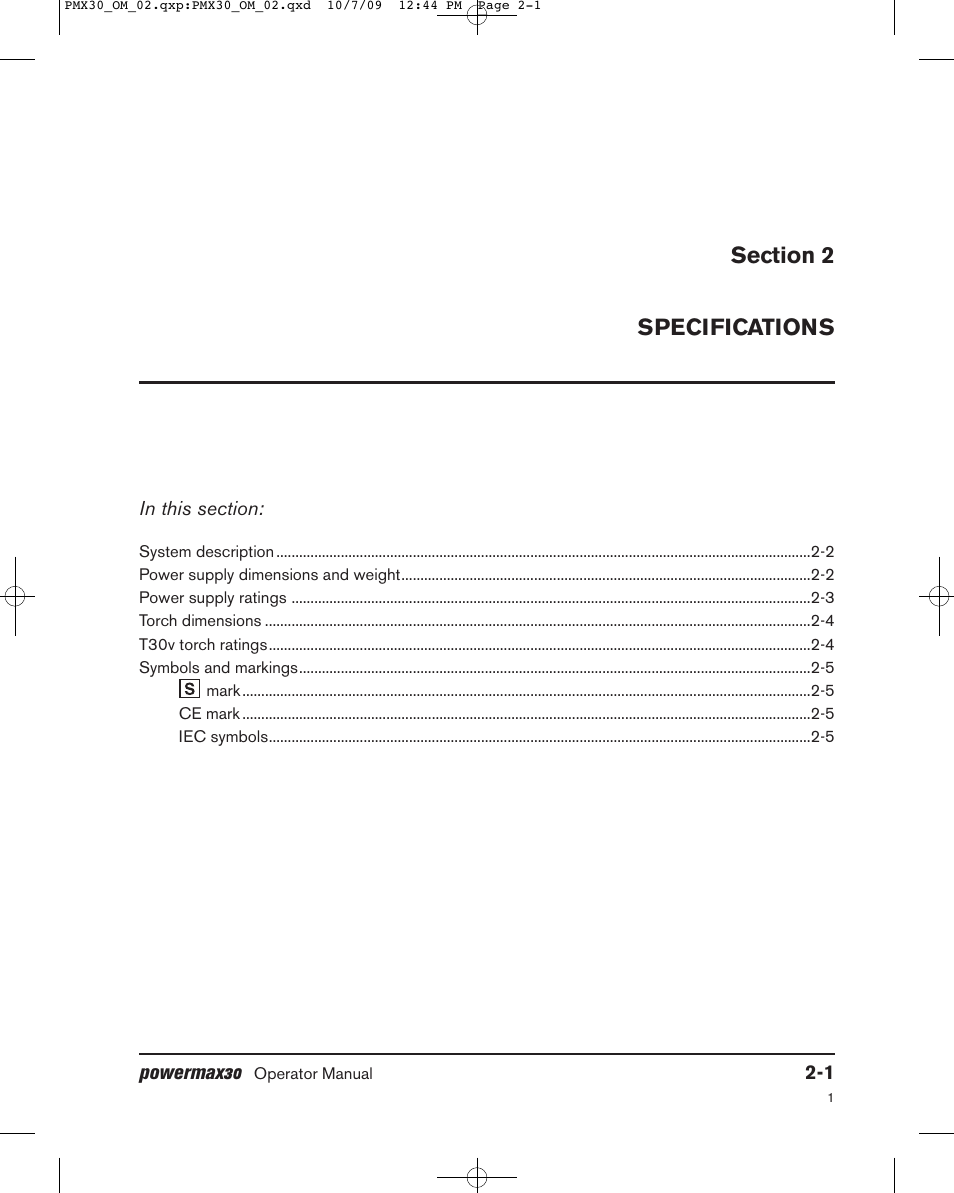 Hypertherm Powermax30 Operator Manual User Manual | Page 49 / 98