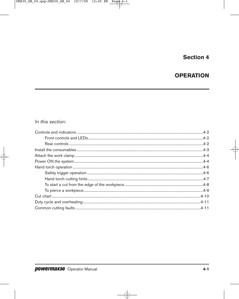 Powermax30 | Hypertherm Powermax30 Operator Manual User Manual | Page 63 / 98