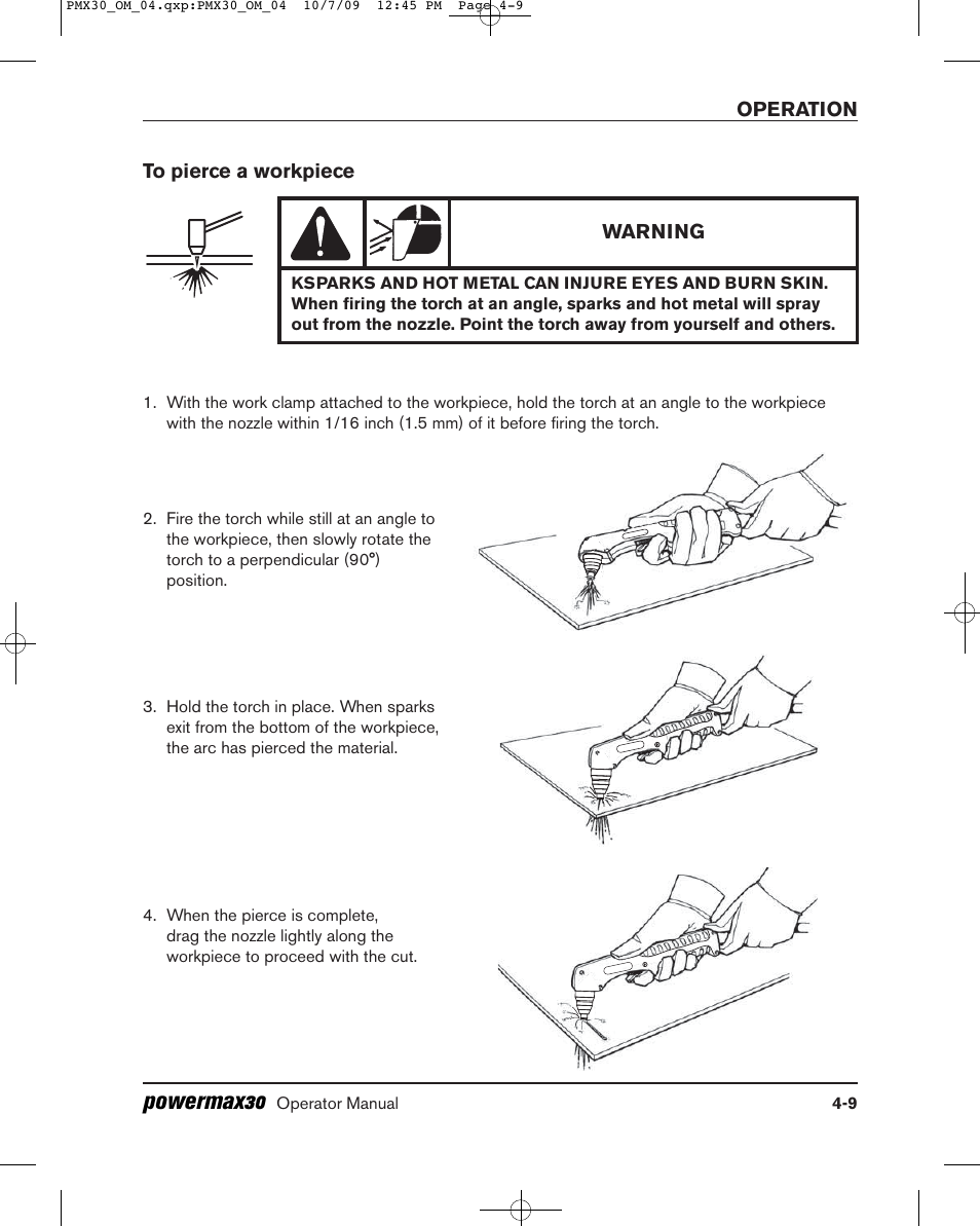 Powermax30 | Hypertherm Powermax30 Operator Manual User Manual | Page 71 / 98