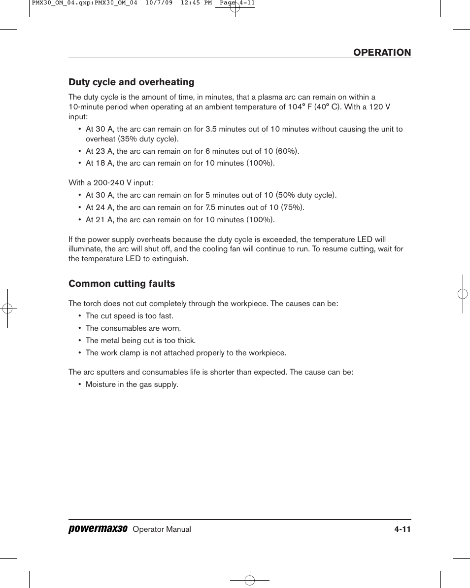 Powermax30 | Hypertherm Powermax30 Operator Manual User Manual | Page 73 / 98