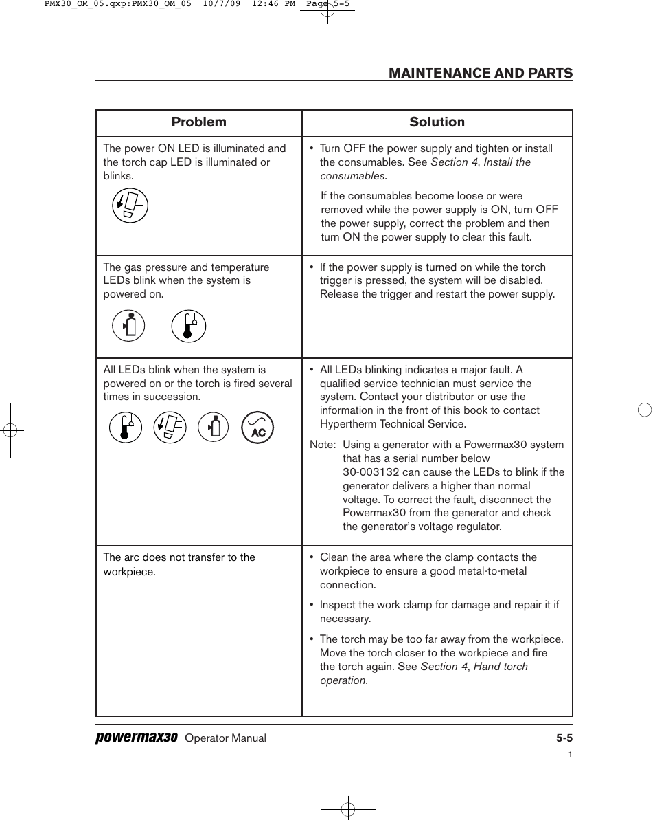 Powermax30 | Hypertherm Powermax30 Operator Manual User Manual | Page 79 / 98