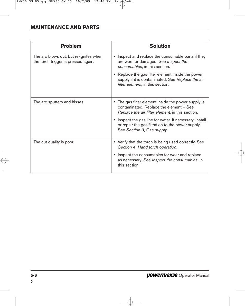 Powermax30 | Hypertherm Powermax30 Operator Manual User Manual | Page 80 / 98