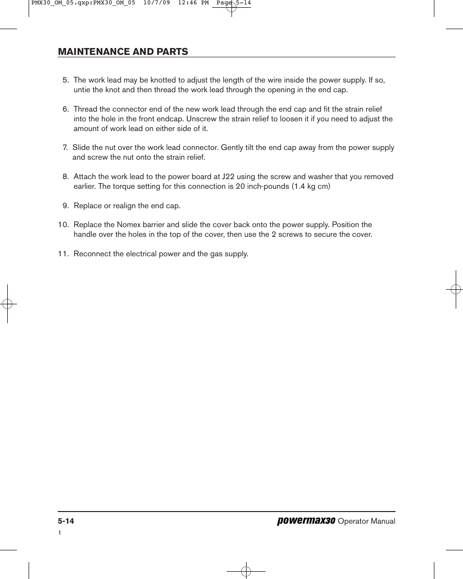 Powermax30 | Hypertherm Powermax30 Operator Manual User Manual | Page 88 / 98