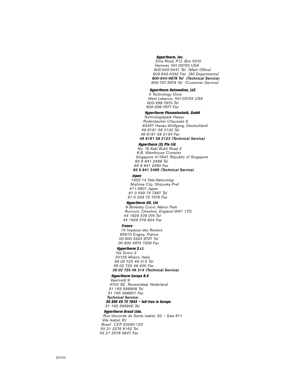 Hypertherm Powermax600 Operator Manual User Manual | Page 3 / 67