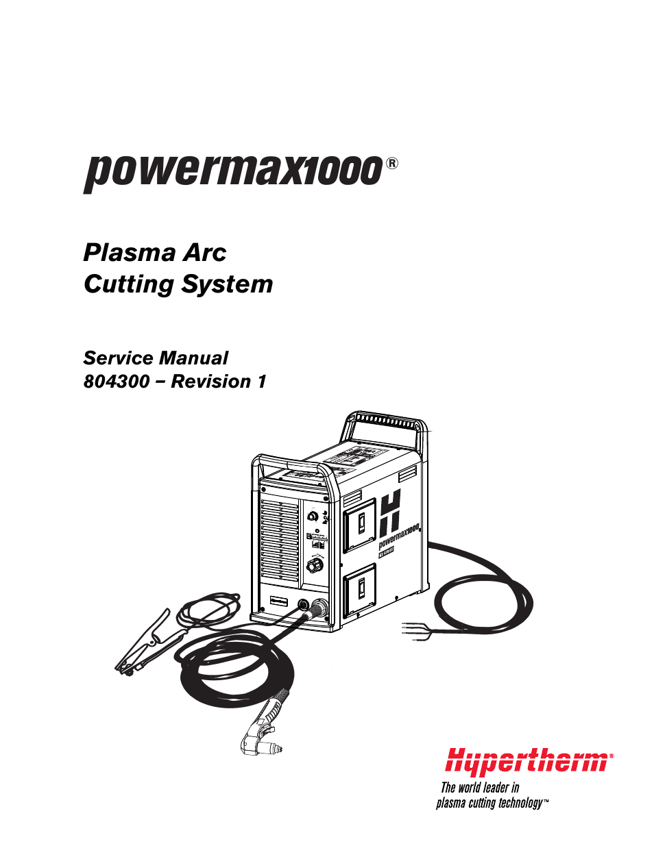 Hypertherm Powermax1000 Service Manual User Manual | 92 pages