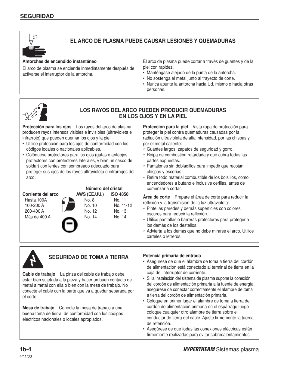 Seguridad de toma a tierra | Hypertherm Powermax1000 Service Manual User Manual | Page 25 / 92