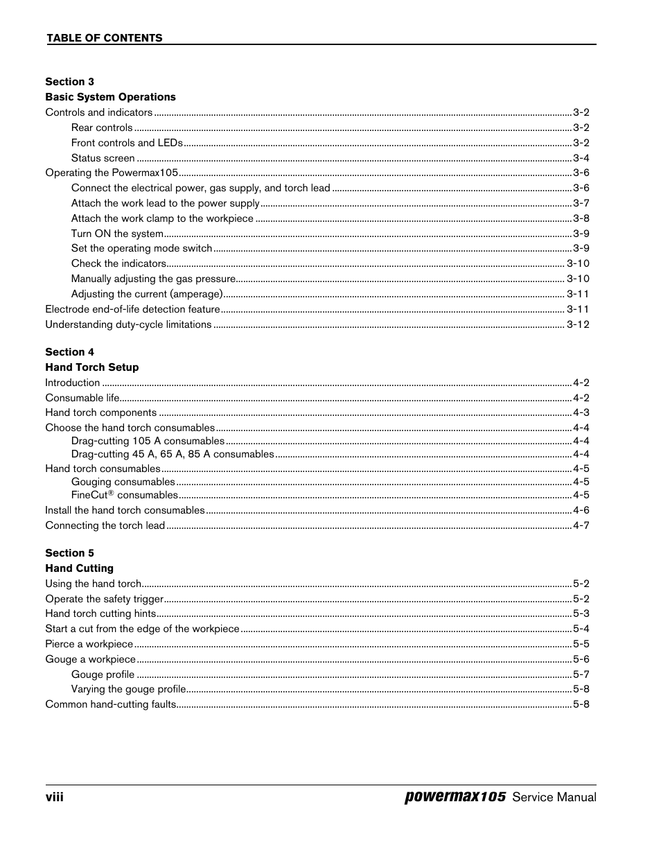 Powermax | Hypertherm Powermax105 Service Manual User Manual | Page 12 / 343