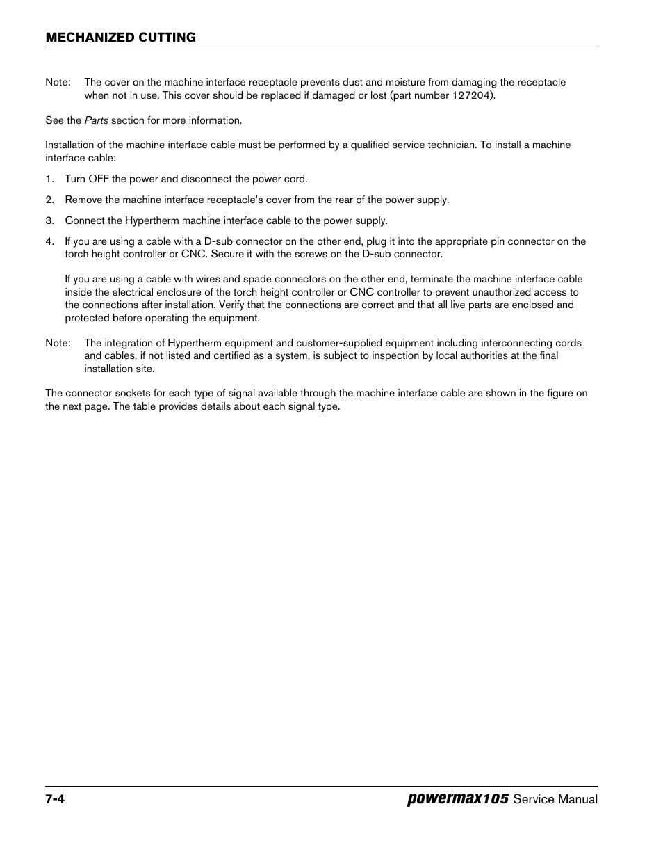 Powermax | Hypertherm Powermax105 Service Manual User Manual | Page 130 / 343