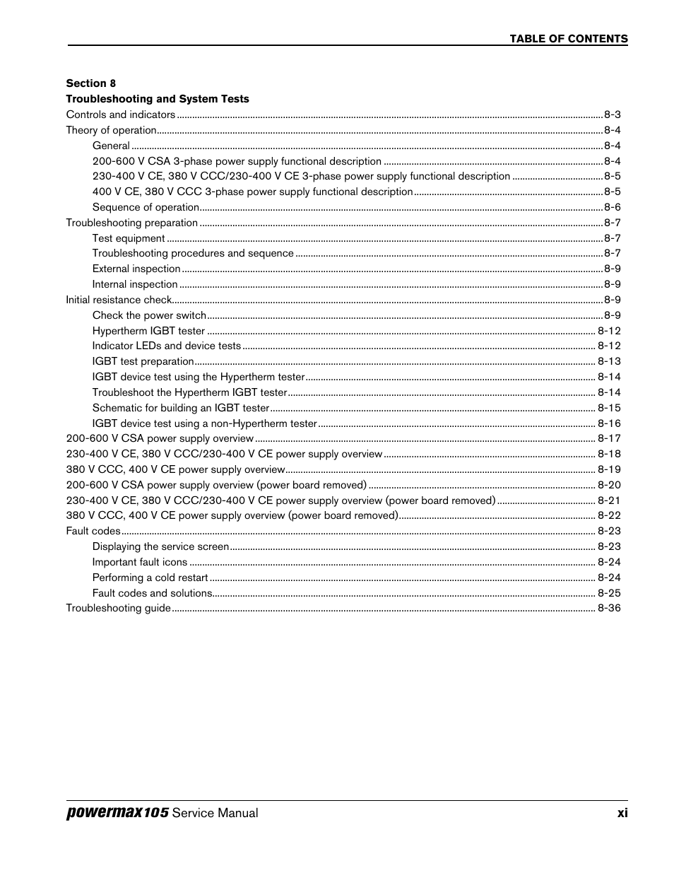 Powermax | Hypertherm Powermax105 Service Manual User Manual | Page 15 / 343