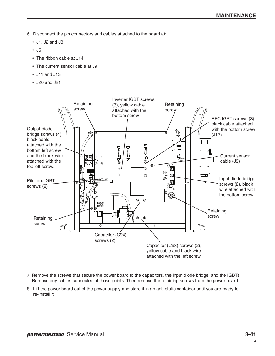 Powermax1250 | Hypertherm Powermax1250 Service Manual User Manual | Page 74 / 98