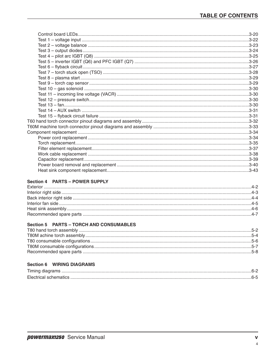 Powermax1250 | Hypertherm Powermax1250 Service Manual User Manual | Page 8 / 98