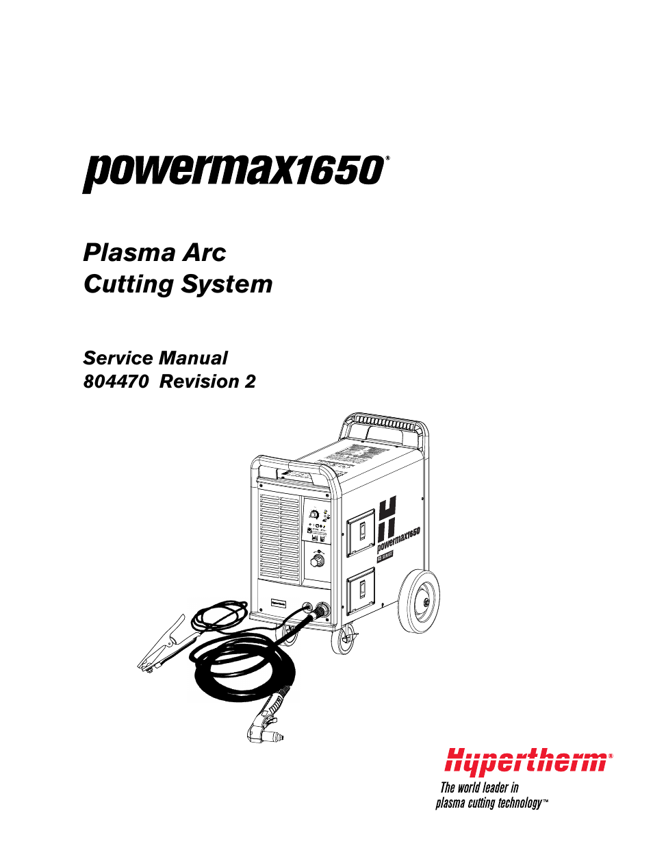 Hypertherm Powermax1650 Service Manual User Manual | 73 pages