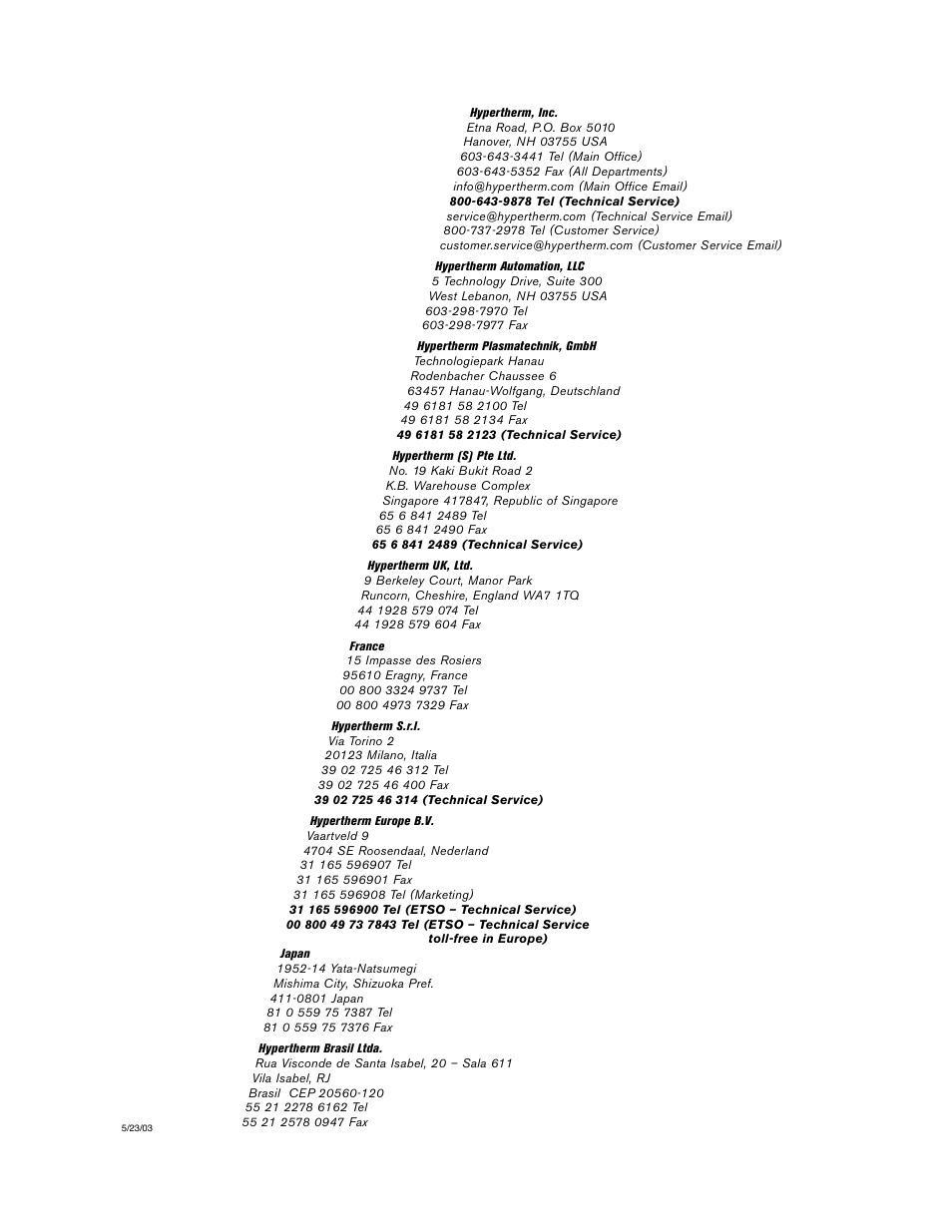 Hypertherm Powermax1650 Service Manual User Manual | Page 3 / 73