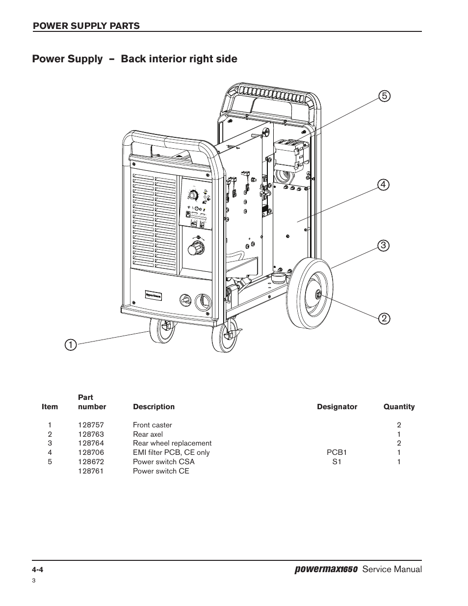 Back interior right side -4 | Hypertherm Powermax1650 Service Manual User Manual | Page 57 / 73