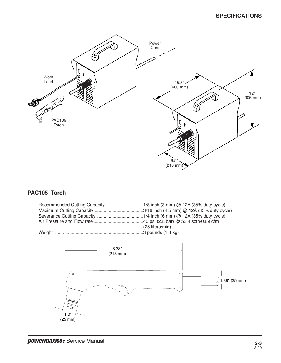 Powermax190 | Hypertherm Powermax190c Service Manual User Manual | Page 22 / 47