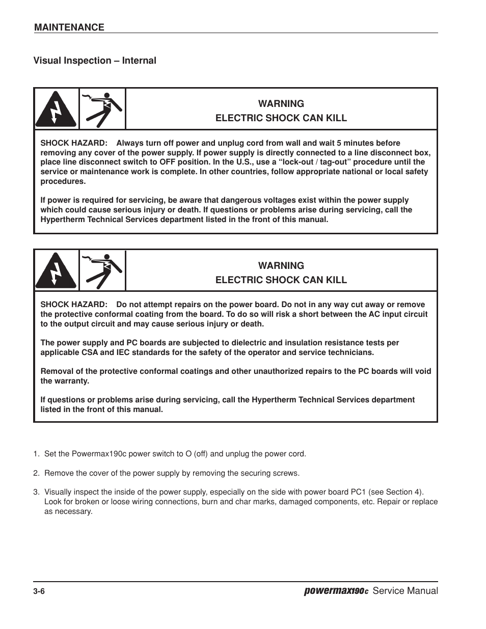 Powermax190 | Hypertherm Powermax190c Service Manual User Manual | Page 31 / 47