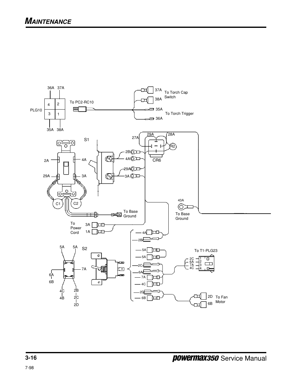 Service manual, Aintenance | Hypertherm Powermax350 Service Manual User Manual | Page 40 / 53