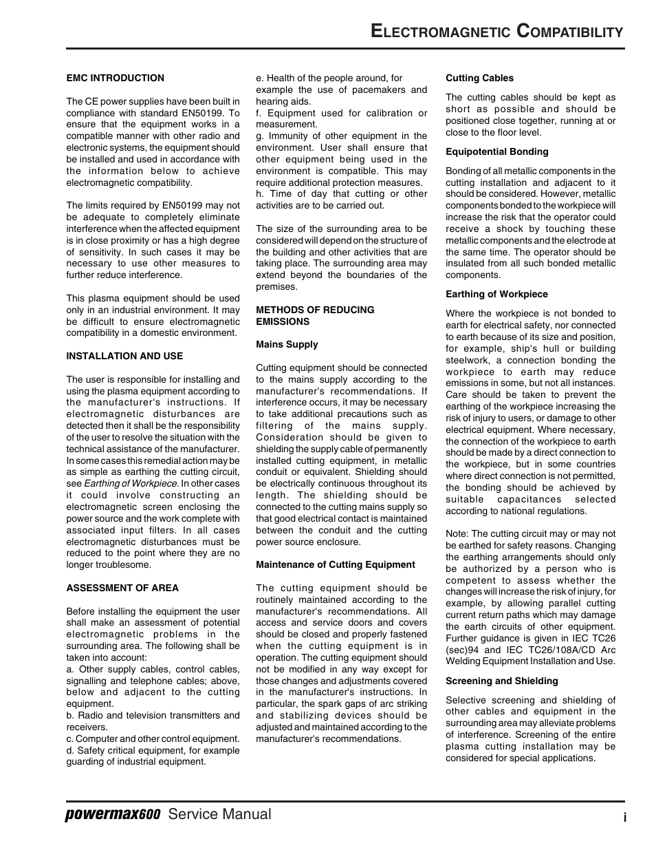 Powermax, Service manual | Hypertherm Powermax600 Service Manua User Manual | Page 5 / 89