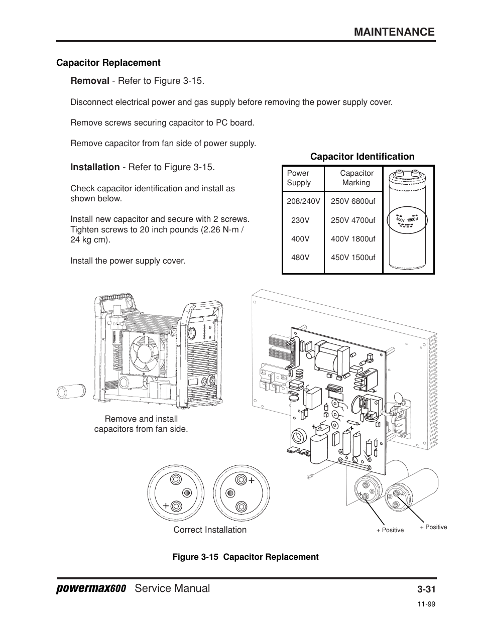 Powermax, Maintenance, Service manual | Hypertherm Powermax600 Service Manua User Manual | Page 57 / 89