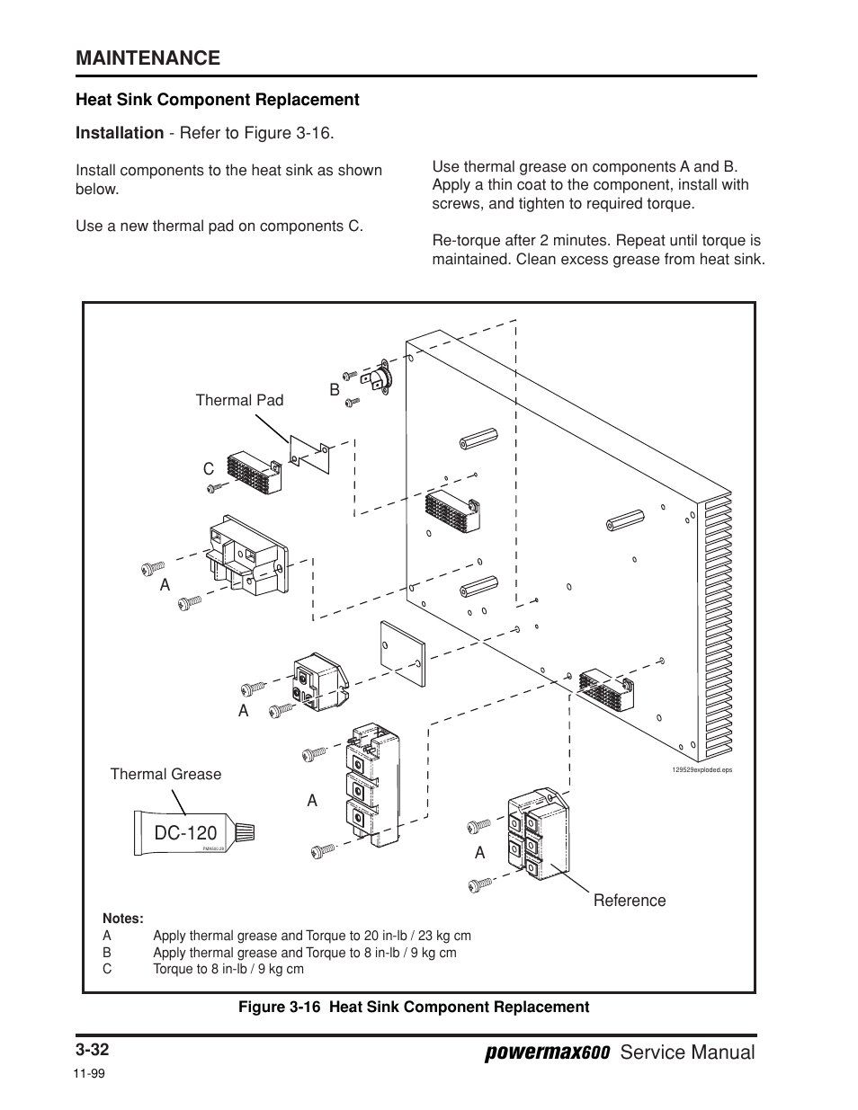 Powermax, Maintenance, Service manual | Dc-120 | Hypertherm Powermax600 Service Manua User Manual | Page 58 / 89