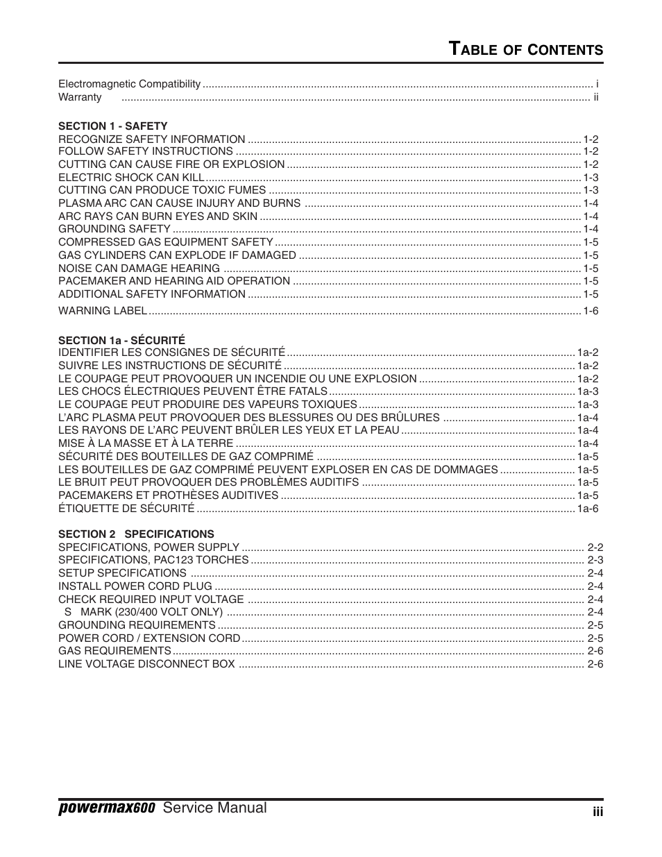 Powermax | Hypertherm Powermax600 Service Manua User Manual | Page 7 / 89