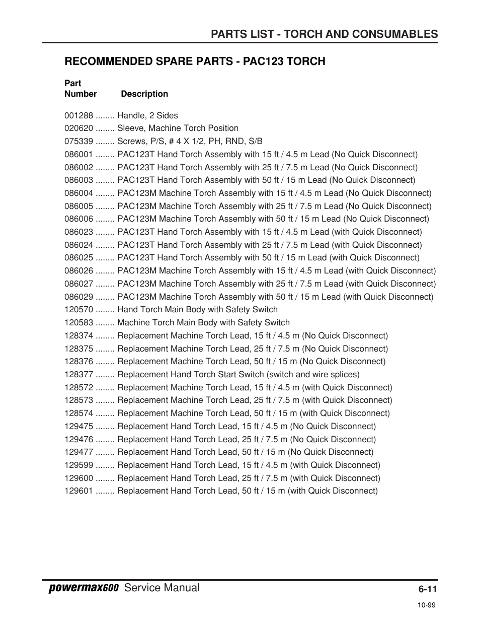 Powermax | Hypertherm Powermax600 Service Manua User Manual | Page 85 / 89