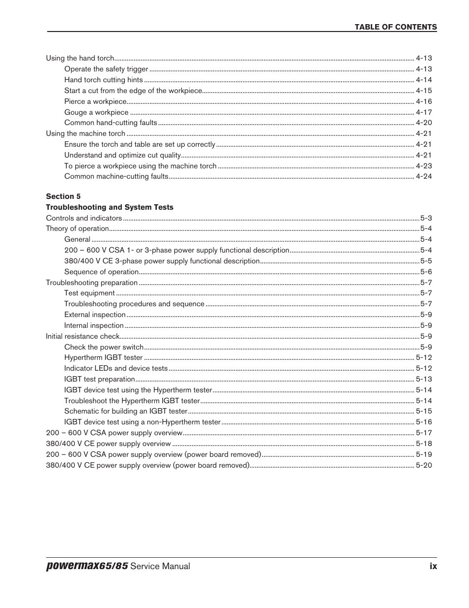 Powermax | Hypertherm Powermax65 Service Manual Rev.1 User Manual | Page 13 / 248