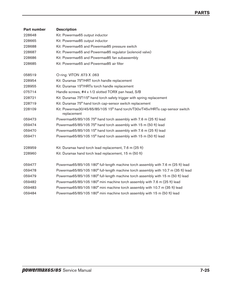 Powermax | Hypertherm Powermax65 Service Manual Rev.1 User Manual | Page 241 / 248