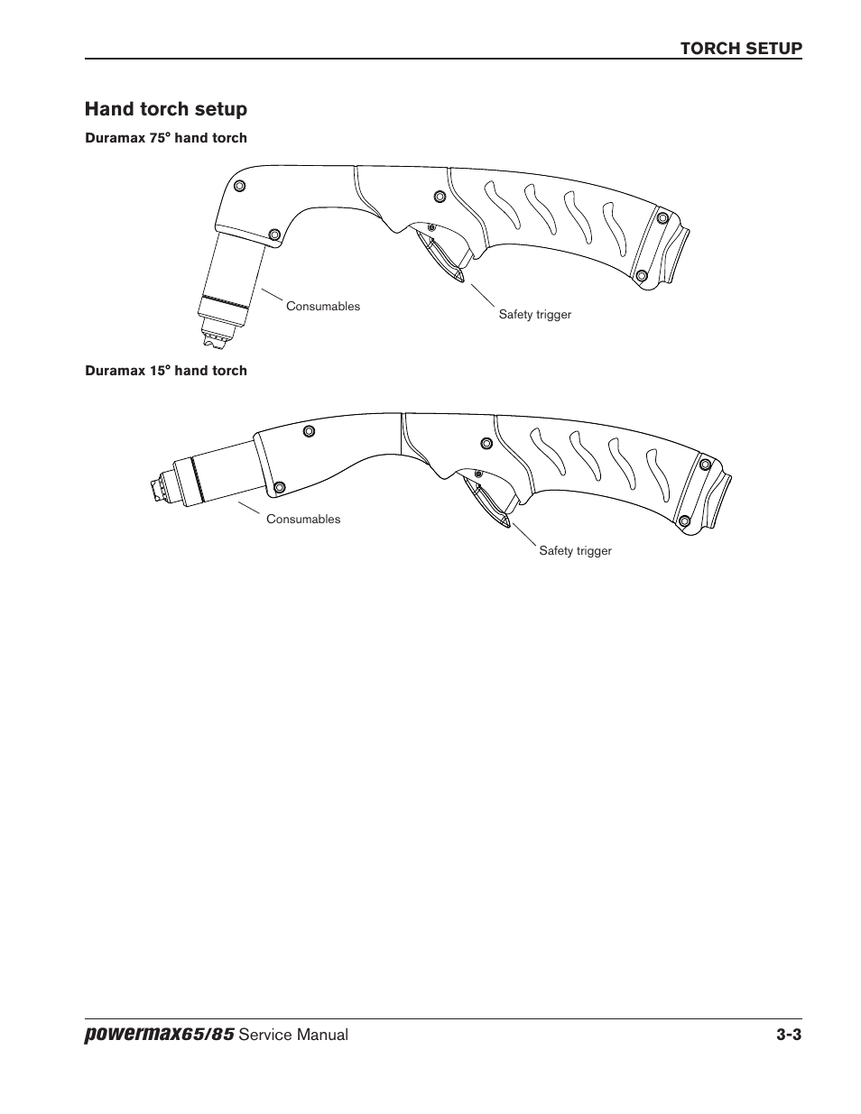 Hand torch setup, Hand torch setup -3, Powermax | Hypertherm Powermax65 Service Manual Rev.1 User Manual | Page 51 / 248