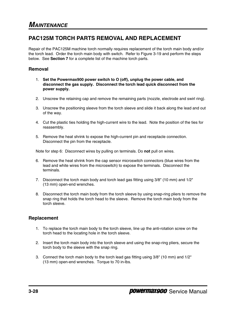 Aintenance | Hypertherm Powermax900 Service Manual User Manual | Page 55 / 107