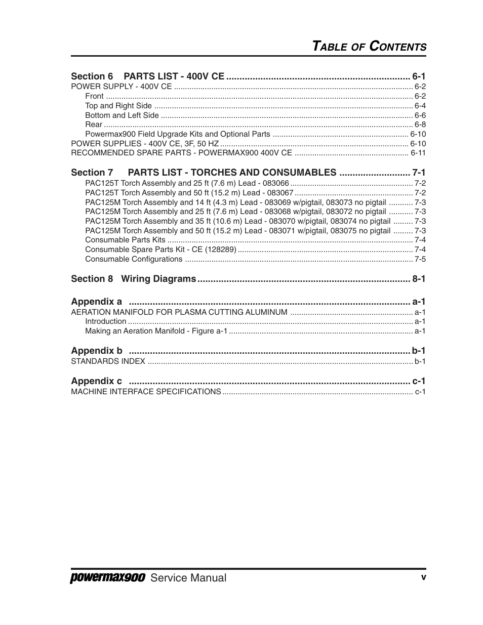 Hypertherm Powermax900 Service Manual User Manual | Page 8 / 107