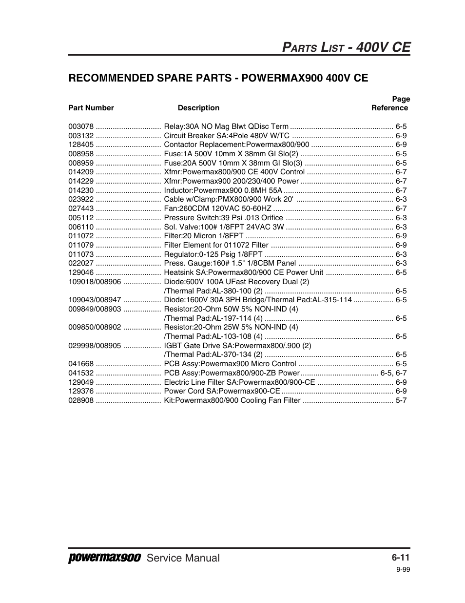 400v ce | Hypertherm Powermax900 Service Manual User Manual | Page 92 / 107